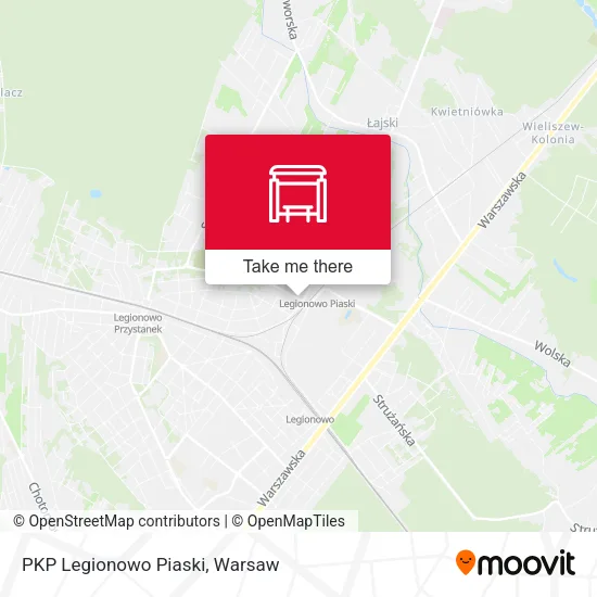 Карта PKP Legionowo Piaski