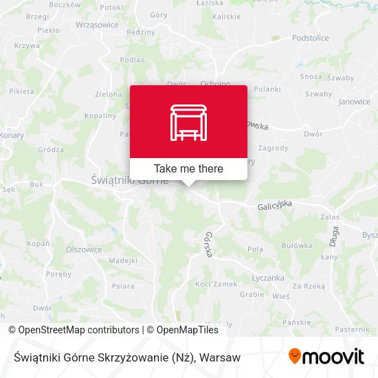 Карта Świątniki Górne Skrzyżowanie (Nż)