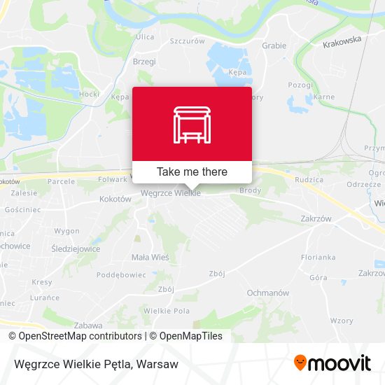 Węgrzce Wielkie Pętla map