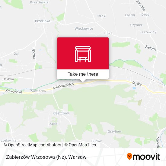 Карта Zabierzów Wrzosowa (Nż)