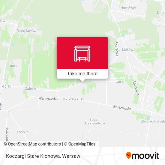 Карта Koczargi Stare Klonowa