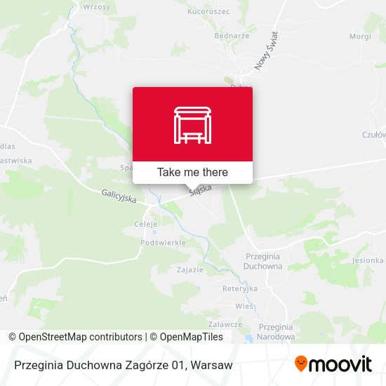 Карта Przeginia Duchowna Zagórze