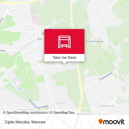 Ząbki Maczka map