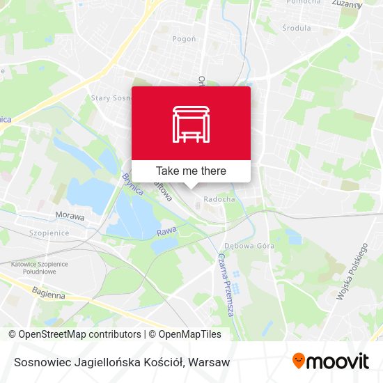 Sosnowiec Jagiellońska Kościół map