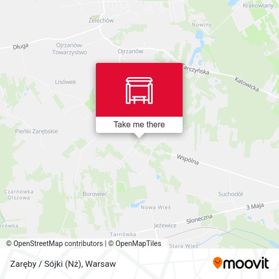 Zaręby / Sójki (Nż) map