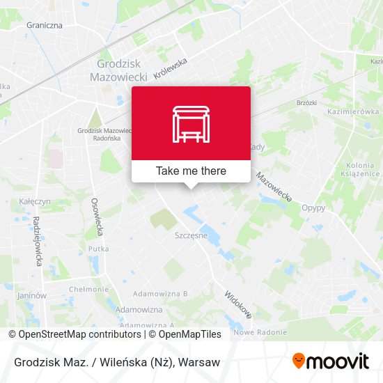 Grodzisk Maz. / Wileńska (Nż) map