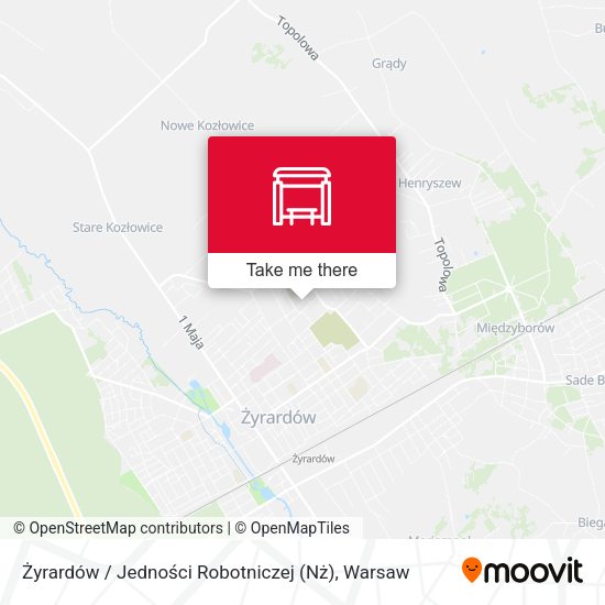 Żyrardów / Jedności Robotniczej (Nż) map