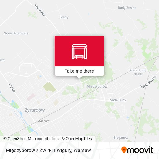 Międzyborów / Żwirki I Wigury map