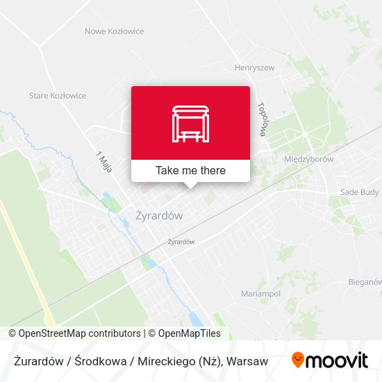 Żurardów / Środkowa / Mireckiego (Nż) map