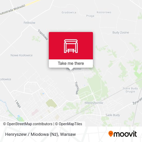 Henryszew / Miodowa (Nż) map