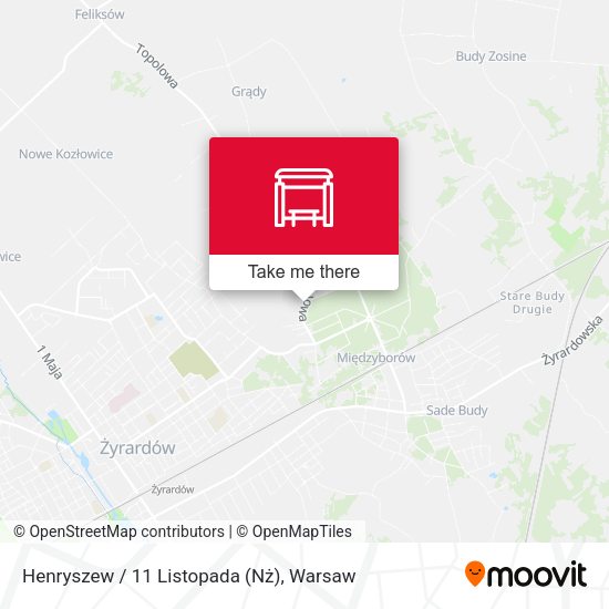 Henryszew / 11 Listopada (Nż) map