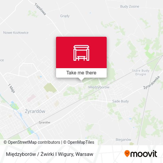 Międzyborów / Żwirki I Wigury map