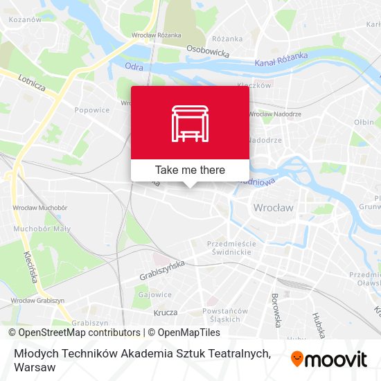 Młodych Techników Akademia Sztuk Teatralnych map