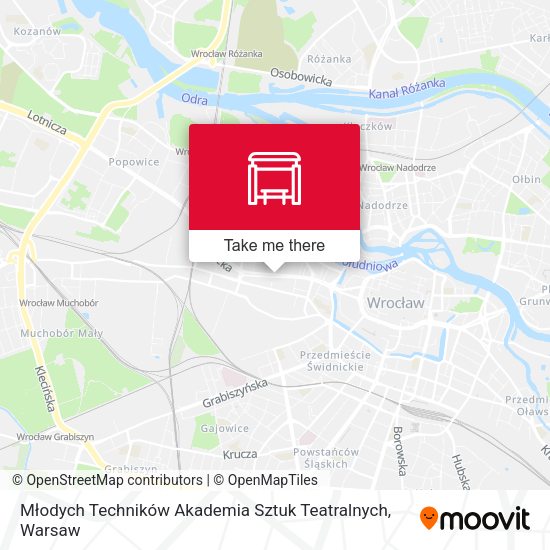 Młodych Techników Akademia Sztuk Teatralnych map