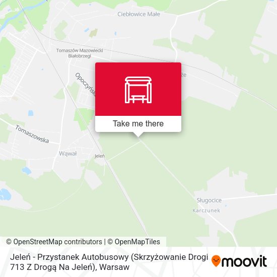 Jeleń - Przystanek Autobusowy (Skrzyżowanie Drogi 713 Z Drogą Na Jeleń) map