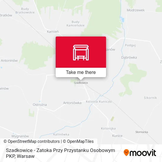 Карта Szadkowice - Zatoka Przy Przystanku Osobowym PKP