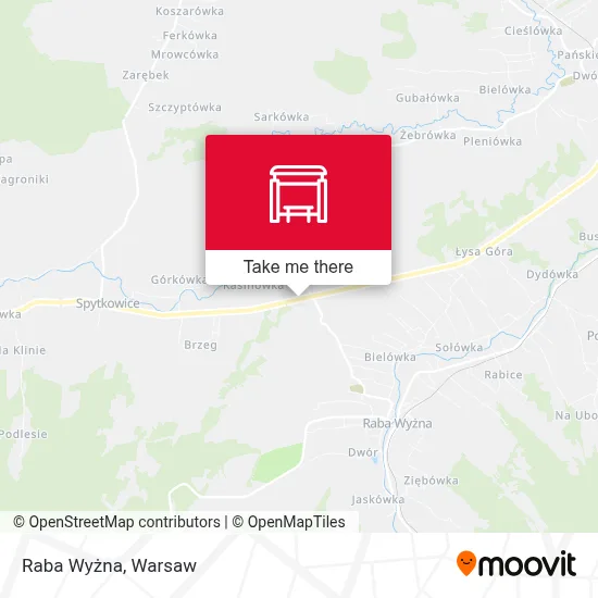 Raba Wyżna map