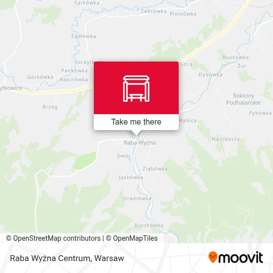 Raba Wyżna Centrum map