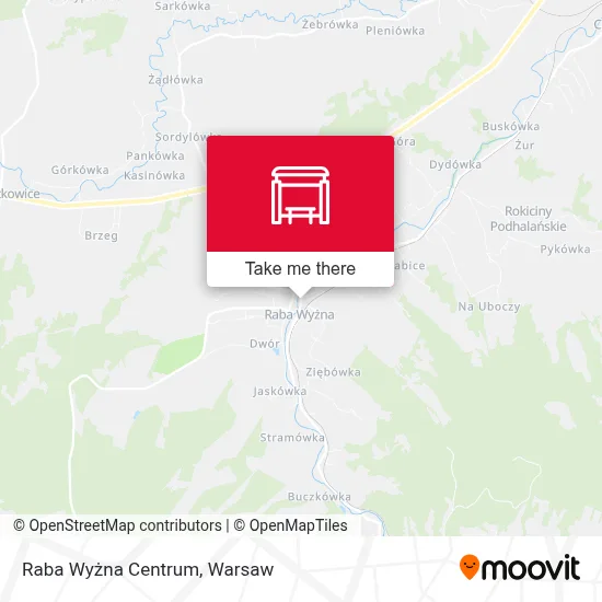 Raba Wyżna Centrum map