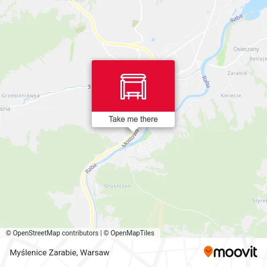 Карта Myślenice Zarabie