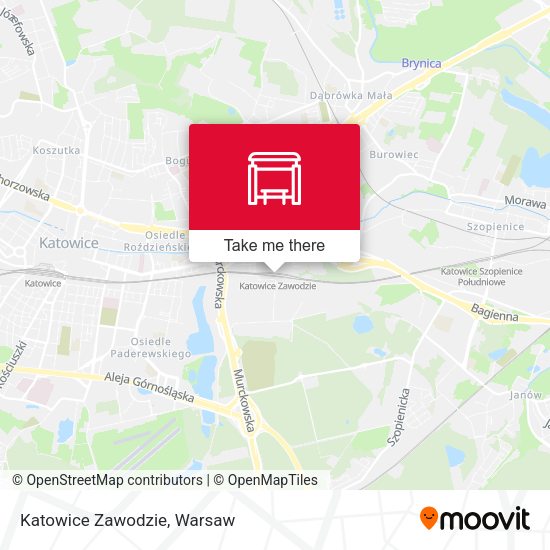 Katowice Zawodzie map