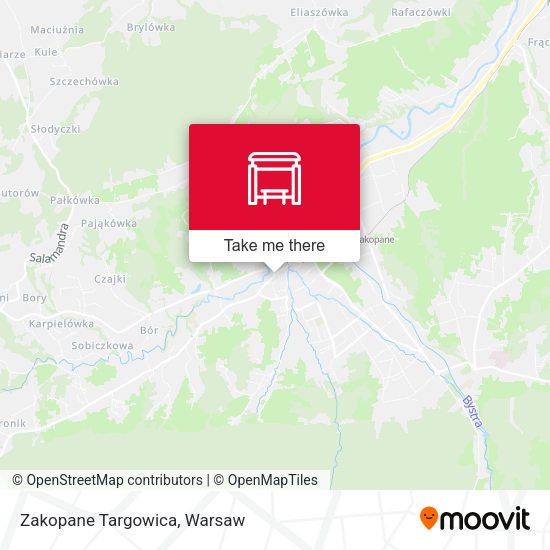 Zakopane Targowica map