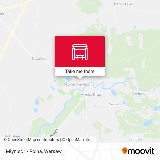 Карта Młyniec I - Polna