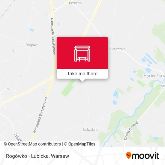 Rogówko - Lubicka map