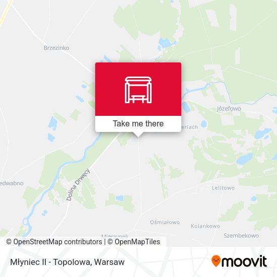 Карта Młyniec II - Topolowa