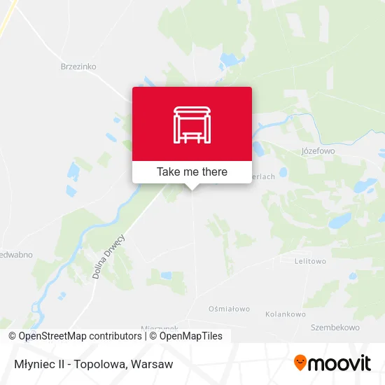 Карта Młyniec II - Topolowa