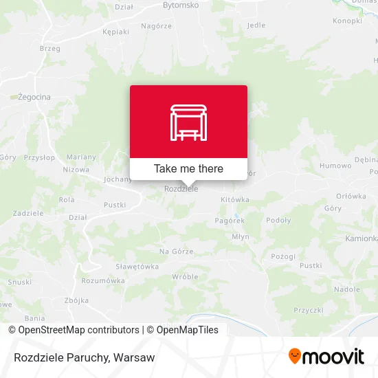 Карта Rozdziele Paruchy