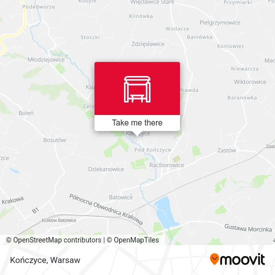 Карта Kończyce