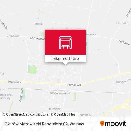 Ożarów Mazowiecki Robotnicza 02 map