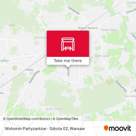 Wołomin Partyzantów - Szkoła 02 map