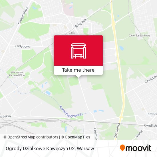 Ogrody Działkowe Kawęczyn map