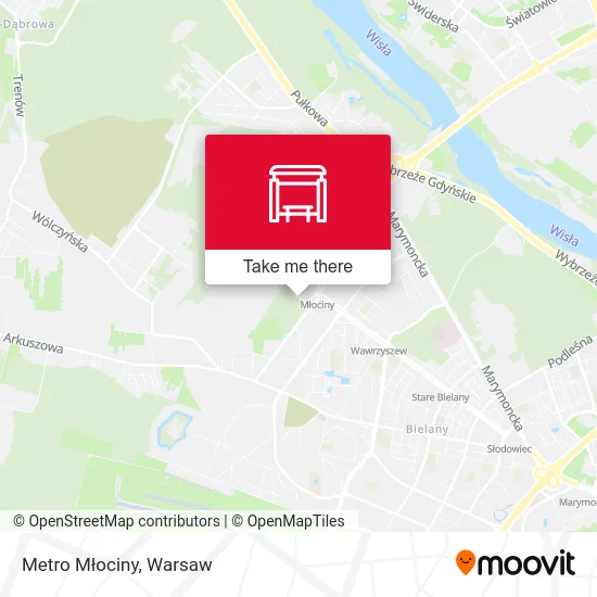 Карта Metro Młociny