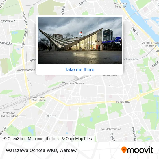 Карта Warszawa Ochota WKD
