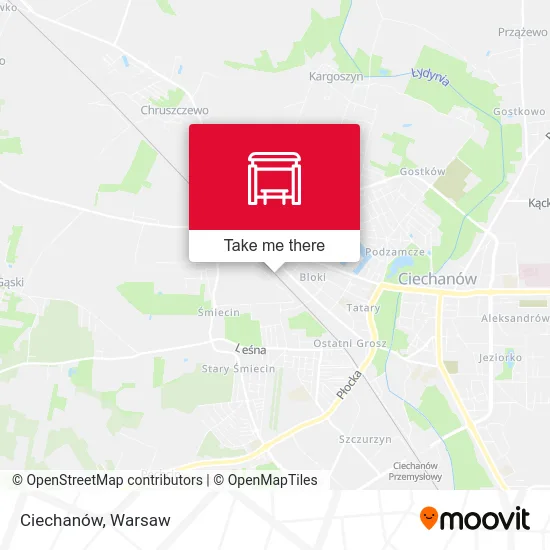 Ciechanów map