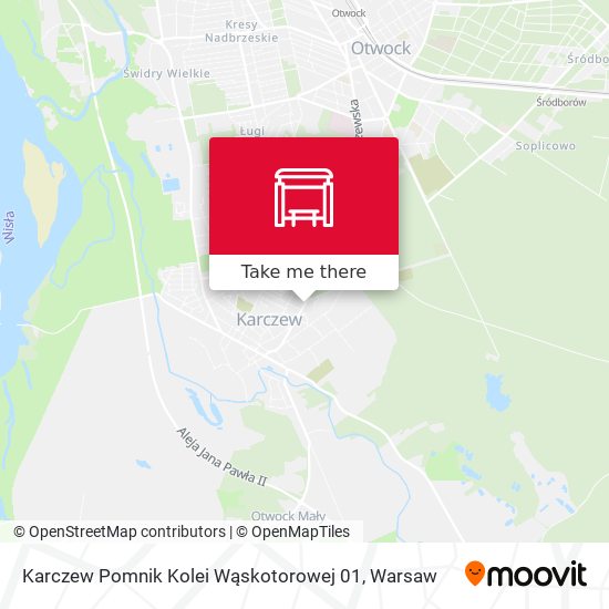 Karczew Pomnik Kolei Wąskotorowej map