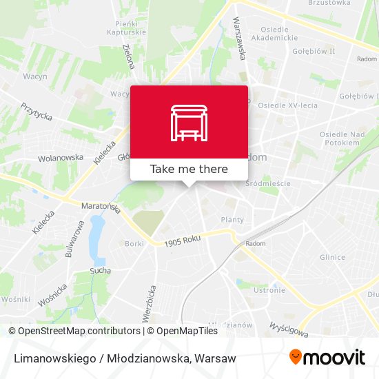 Limanowskiego / Młodzianowska map