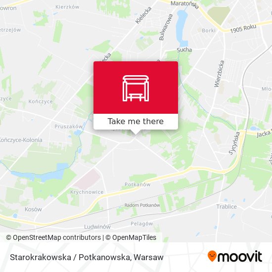 Starokrakowska / Potkanowska map