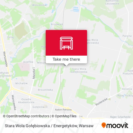 Карта Stara Wola Gołębiowska / Energetyków