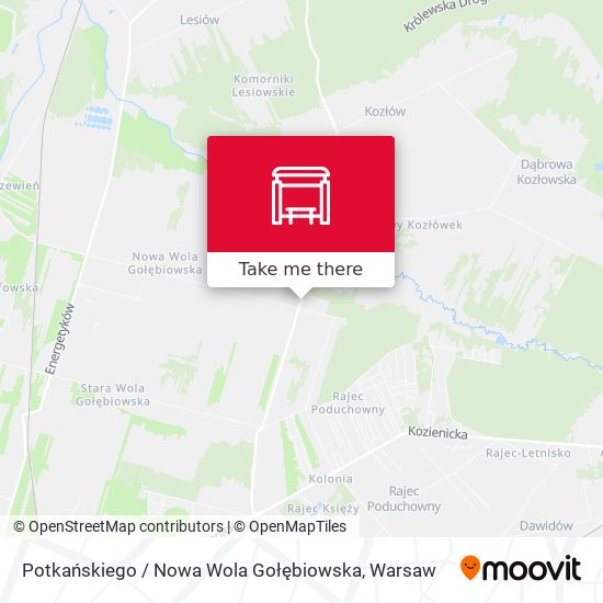 Potkańskiego / Nowa Wola Gołębiowska map