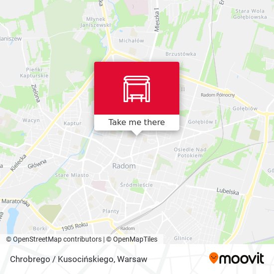 Chrobrego / Kusocińskiego map