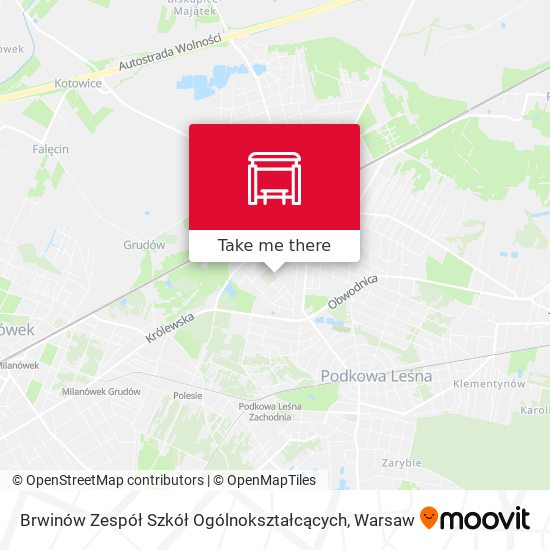 Brwinów / Zespół Szkół Ogólnokształcących map