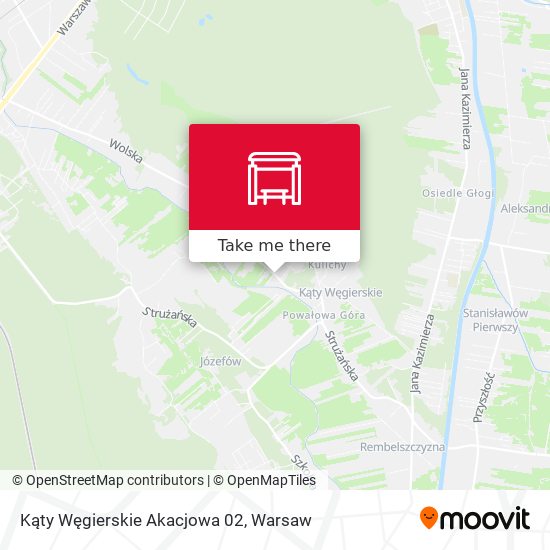 Kąty Węgierskie Akacjowa map