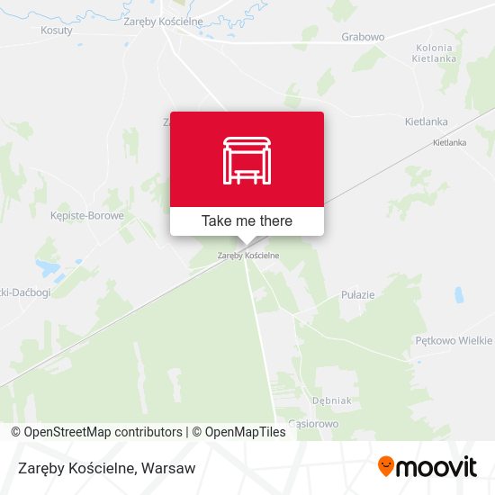 Zaręby Kościelne map