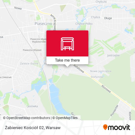 Żabieniec Kościół map