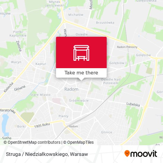 Struga / Niedziałkowskiego map