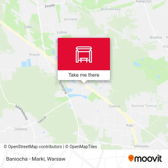 Baniocha - Marki map